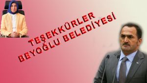 Teşekkürler Beyoğlu Belediyesi