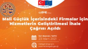 COSME Programı-Mali Güçlük İçerisindeki Firmalar İçin Hizmetlerin Geliştirilmesi İhale Çağrısı Hakkında 