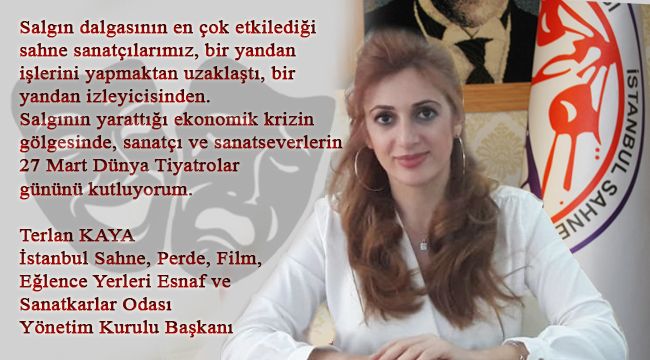  27 Mart Tiyatrolar Gününe Başkanımızdan Buruk Kutlama