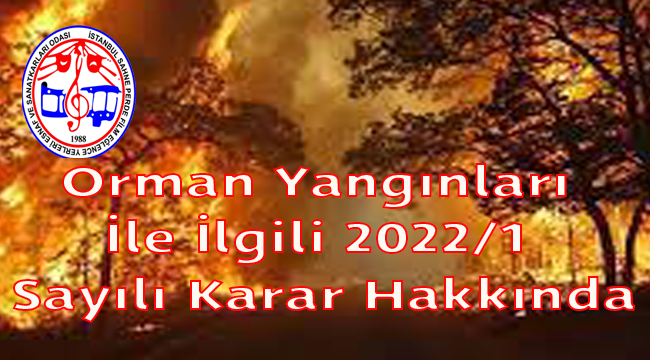 Orman Yangınları İle İlgili 2022/1 Sayılı Karar Hakkında