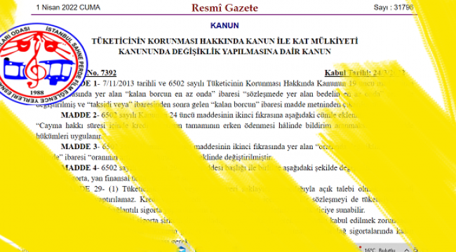 6502 Sayılı Kanunda Yapılan Değişiklikler Hakkında