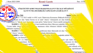 6502 Sayılı Kanunda Yapılan Değişiklikler Hakkında