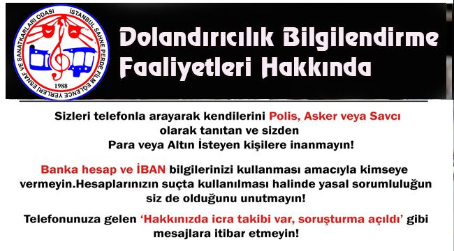 Dolandırıcılık Bilgilendirme Faaliyetleri Hakkında