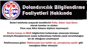 Dolandırıcılık Bilgilendirme Faaliyetleri Hakkında